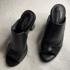 White House Black Market black leather heels.